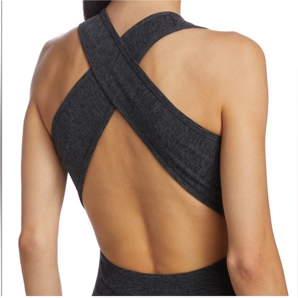 Year of Ours Stretch Onsie Cross Back Jumpsuit Bodysuit - Picture 6 of 16